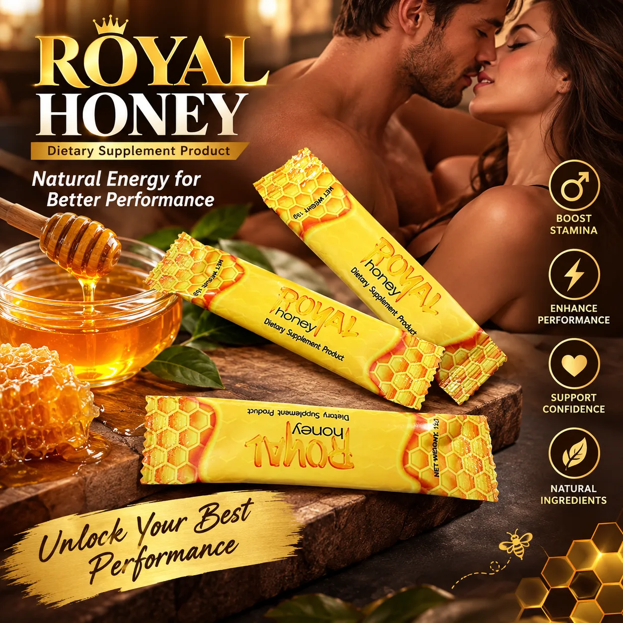 OEM/ODM Male Sex Thai Royal Honey 15g Harder Dick Longer Sex - Image 3